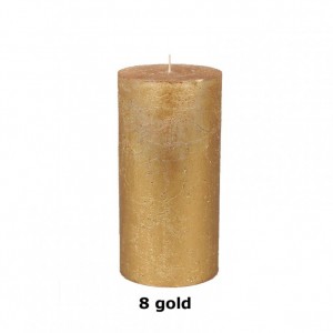 METAL RUSTIC CANDLE (200/100) -gold