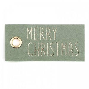 CARD Merry Christ.3X6.5cm 6PZ-verd