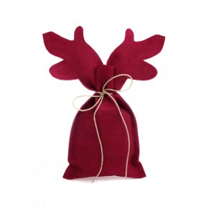SACCHETTO RENNA H28/21,5cm 5pz - rosso