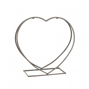 STRUTTURA CUORE METAL 53X20XH53 -marrone