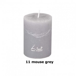 RUSTIC CANDLE 8XD6cm - mouse gray