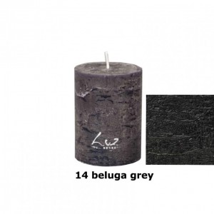 RUSTIC CANDLE 8XD6cm - beluga gray