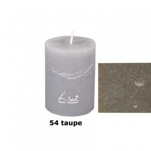 RUSTIC CANDLE 8XD6cm - taupe