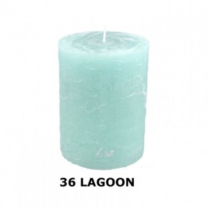 RUSTIC CANDLE 8XD6cm - lagoon