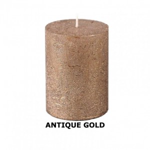 METAL RUSTIC CANDLE (130/100) -ant.gold