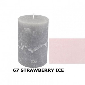 RUSTIC CANDLE 12XD6cm-strawberry ice