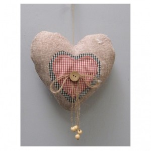 HEART FABRIC 18X18 CM