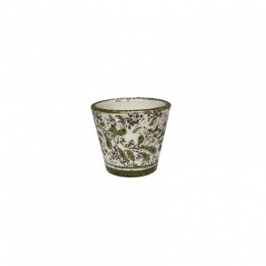 VASO TERRAC SMALTATA H8 - verde