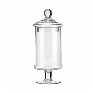 BARATTOLO VETRO C/TAPPO D14 H35 CM