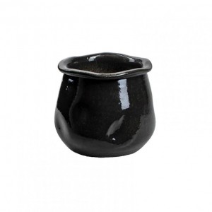 VASO CERAMICA DOTS D22 H24 cm - black