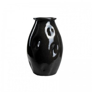 VASO CERAMICA DOTS D20 H30 cm - black