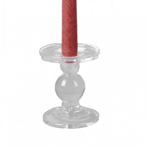 CANDELABRO VETRO OLLEKE D9 H10,5 CM