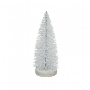 ALBERO BRUSH GLITTER H30cm - white