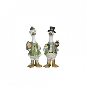 ANATRA 11X10 H25cm - green/white 2 ass.