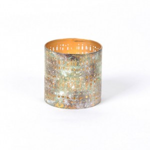 PORTACANDELA MET. D15 H15cm - rusty gree