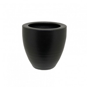 ATHENE VASE D15XH15CM - black