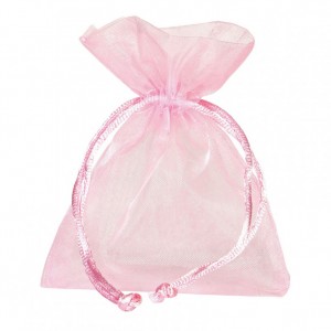 SACCH. ORGANZA 12X17 cm PZ10-pink