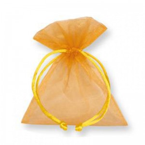 SACCH. ORGANZA 12X17 cm PZ10-dark yellow