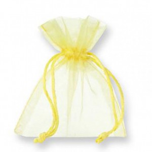 ORGANZA BAG 15X24 cm PZ10-yellow