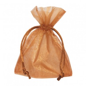 SACCH. ORGANZA 12X17 cm PZ10-brown