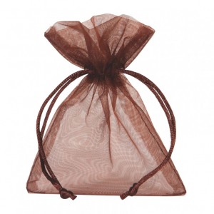 SACCH. ORGANZA 12X17 cm PZ10-dark brown