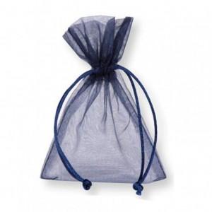 SACCH. ORGANZA 12X17 cm PZ10-blue