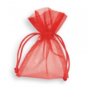 SACCH. ORGANZA 9X12 cm PZ10-red