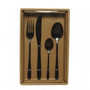 CUTLERY SERVICE 16 PCS -black