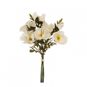 POPPY BUNCH X3 H56cm PA - ivory *