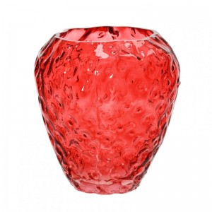 VASO VETRO FRAGOLA D22 H26 - red