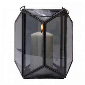 LANTERN BLACK 20X20X22CM