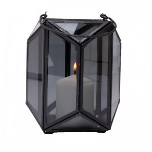 LANTERN BLACK 15X15X16CM