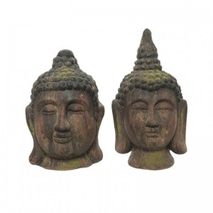 TESTA BUDDHA 18,5X18,5XH27cm-2 ass.