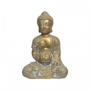 BUDDHA SEDUTO 20,5X31XH46cm-antique gold