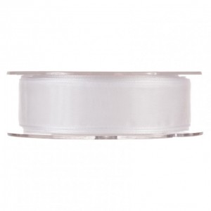 N/ORGANZA 25MM 20MT - white