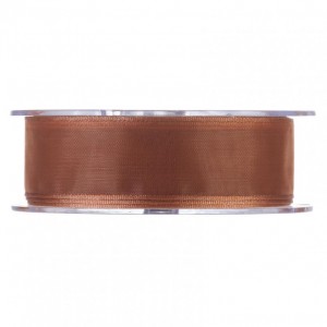 N/ORGANZA 25MM 20MT - brown