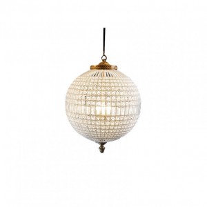 LAMPADARIO CRIST. beaded D41 H58 brass a