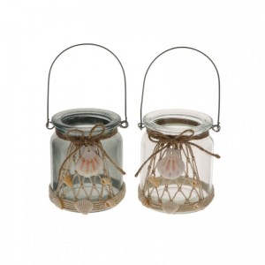 PORTACANDELA CONCHIGLIE D7,5 H9 - 2ASS.