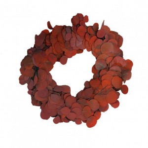 CORONA EUCALYPTUS D35cm - red