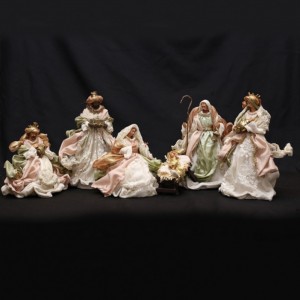 PRESEPE 6 PERSONAGGI H88/57/18cm