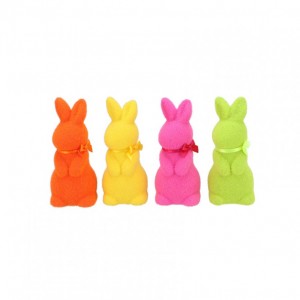 CONIGLIO FLOCK 7X8 H16cm - ass.