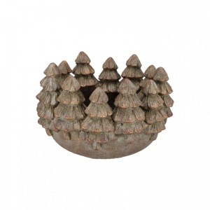 VASO CEMENTO ALBERI 26X26 H16cm - gold