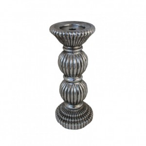 CANDELABRO BALLS h 37 cm - silver