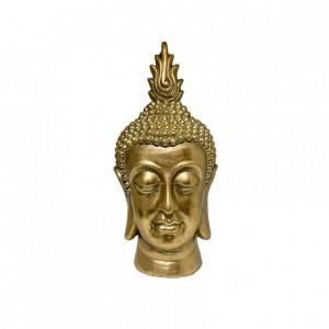 TESTA BUDDHA RESINA D28 H53 CM - gold