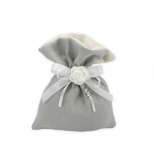 SACCHETTO COTONE 10X14 CM pz10 -grigio