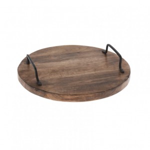 TAGLIERE MANGO BRUNITO C/MANIGLIE D30 cm