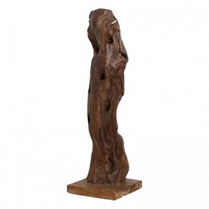 TEAK WINE HOLDER 30X30XH100cm