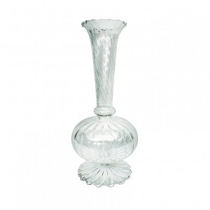 SINGLE-FLOWER GLASS H 23 DIAM. 10 CM OPTICAL