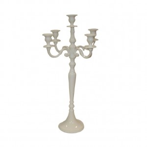 CANDELABRO 5fuochi bianco H75 CM