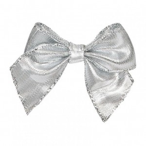 SATIN BOW CM 6 PCS 24-silver